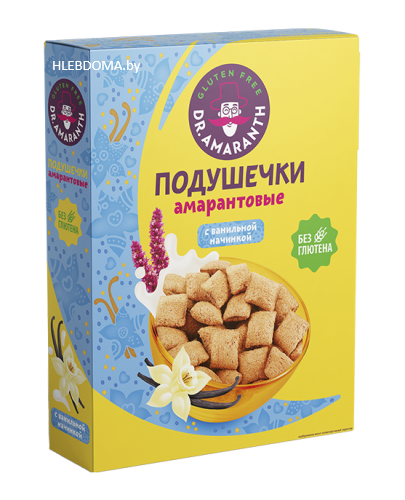 Подушечки амарантовые с ванильной начинкой "Dr.AMARANTH", 180г.