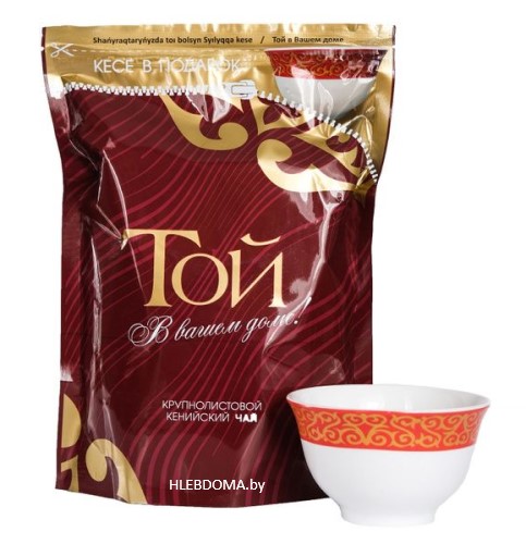 Чай чёрный крупнолистовой "Той" с пиалой (Кения), 200г.