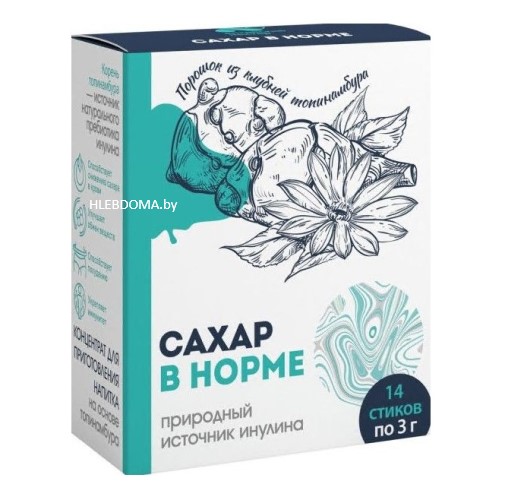 Концентрат с топинамбуром для напитка "Сахар в норме", 14 стиков