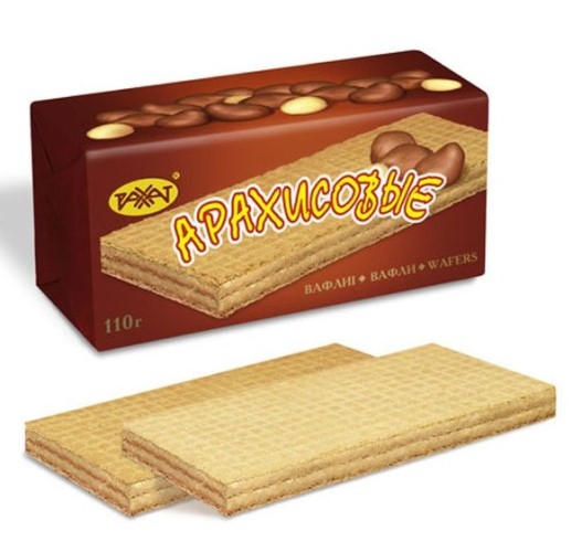 Вафли арахисовые "Рахат", 110г.