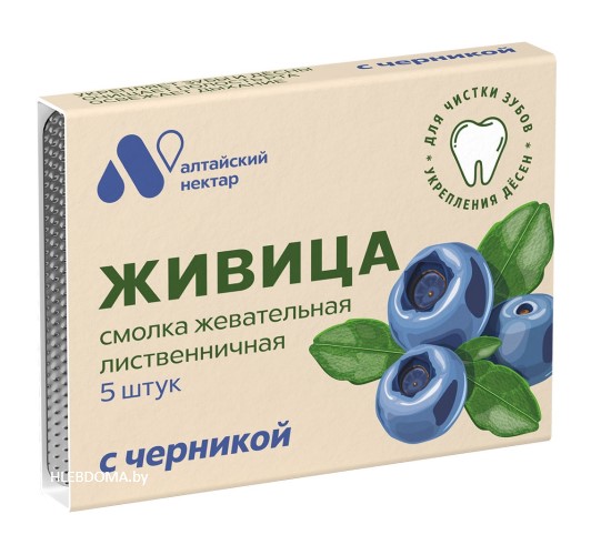 Живица (смолка) таёжная с черникой, 4г.