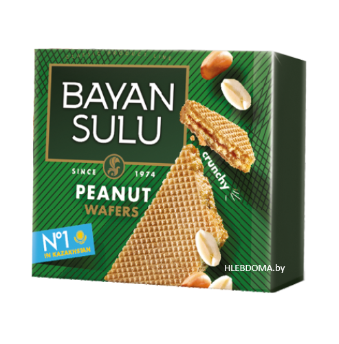 Вафли арахисовые "Bayan Sulu", 105г.